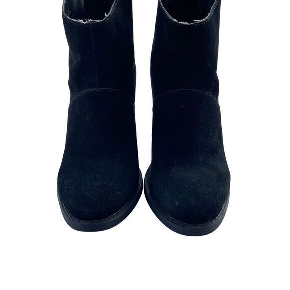 Steve‎ Madden Black Leather Suede Ankle Booties Boots Size 7.5 - Picture 7 of 11